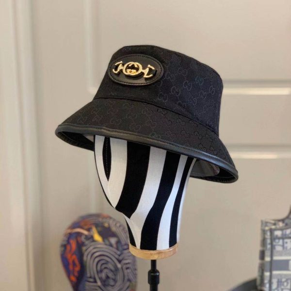 GC004 - Monogram Canvas Bucket Hat Black - Image 5