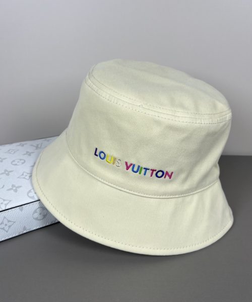 LV055 - Logo Cotton Bucket Hat Beige Reversible