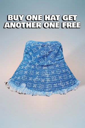 LV005 - Monogram Denim Bucket Hat Blue