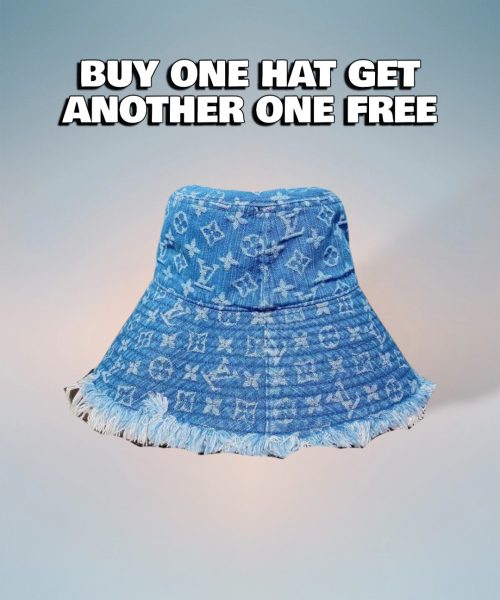 LV005 - Monogram Denim Bucket Hat Blue