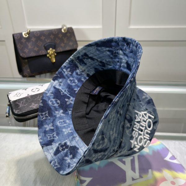 LV064 - Monogram Canvas Bucket Hat Blue - Image 3