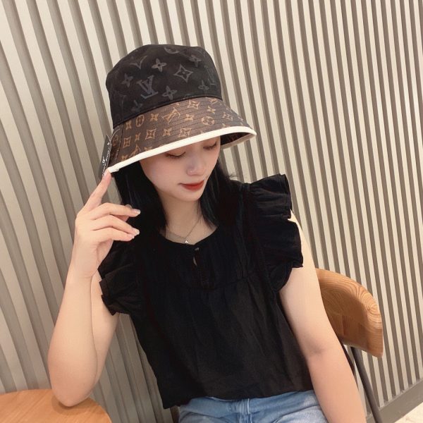 LV031 - Monogram Canvas Bucket Hat Black - Image 8