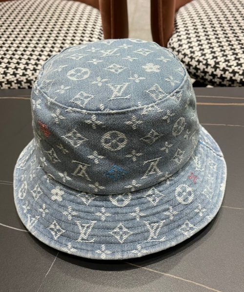 LV058 - Monogram Denim Bucket Hat Light Blue