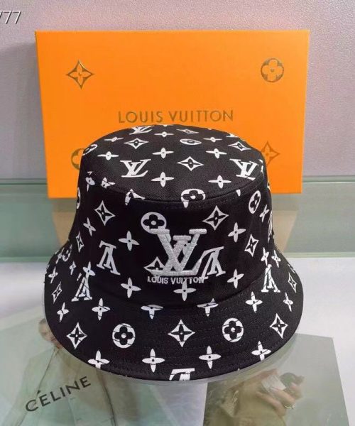 LV003 - Monogram Canvas Bucket Hat Black