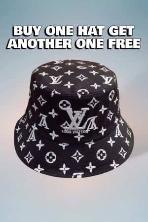 LV003 - Monogram Canvas Bucket Hat Black