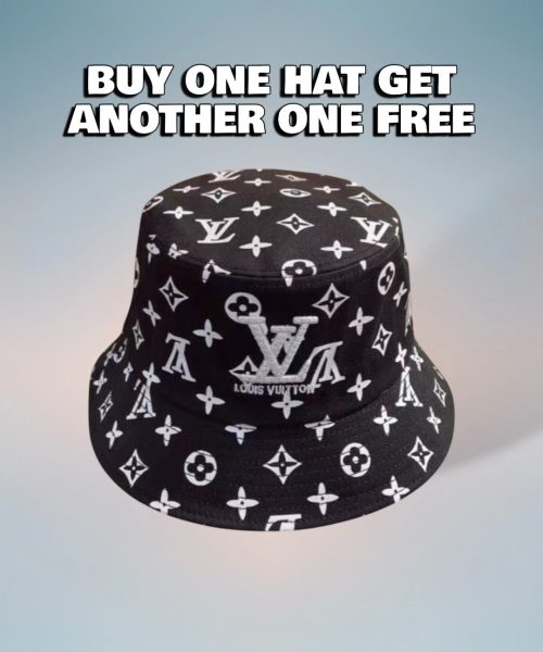 LV003 - Monogram Canvas Bucket Hat Black