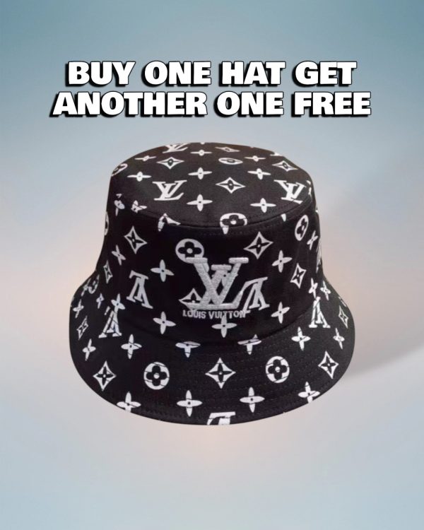 LV003 - Monogram Canvas Bucket Hat Black