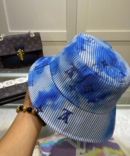 LV010 - Monogram Canvas Bucket Hat Blue