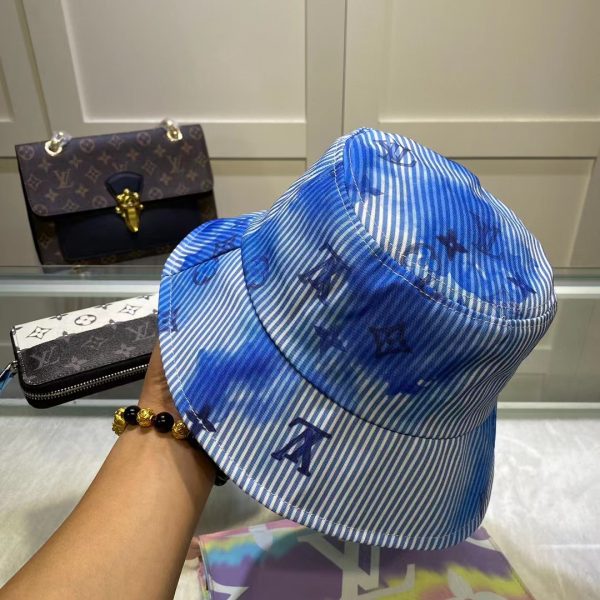 LV010 - Monogram Canvas Bucket Hat Blue - Image 3