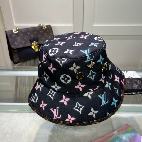 LV037 - Monogram Canvas Bucket Hat Black - Image 4