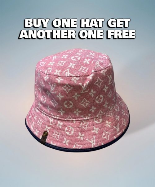 LV016 - Monogram Denim Bucket Hat Pink