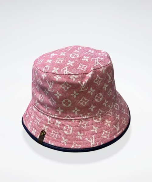 LV016 - Monogram Denim Bucket Hat Pink