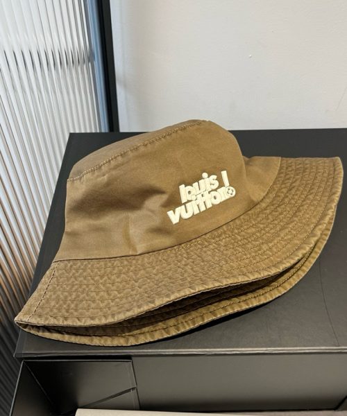 LV042 - Logo Cotton Bucket Hat Brown