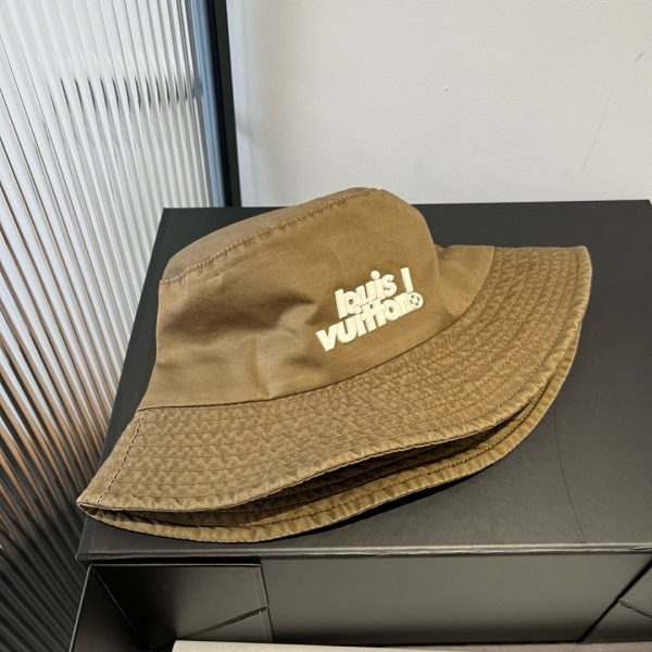 LV042 - Logo Cotton Bucket Hat Brown - Image 5