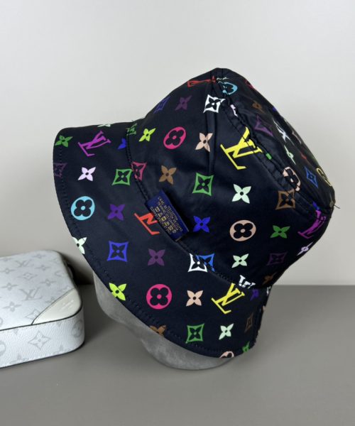 LV057 - Logo Cotton Bucket Hat Black Reversible