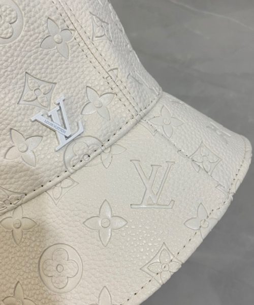 LV029 - Leather Bucket Hat White