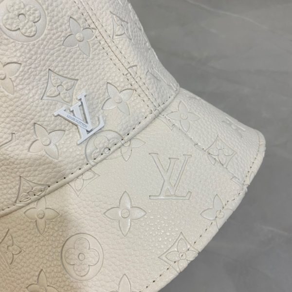 LV029 - Leather Bucket Hat White - Image 5