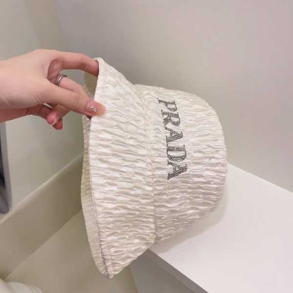 PR004 - Monogram Cotton Bucket Hat White - Image 5