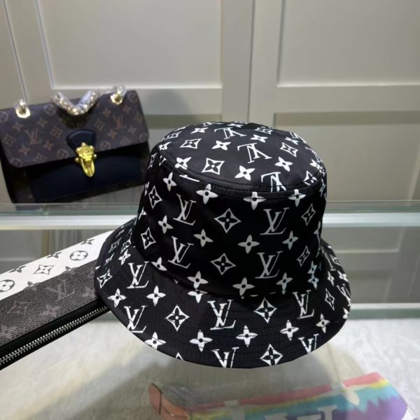 LV009 - Monogram Canvas Bucket Hat Black - Image 4