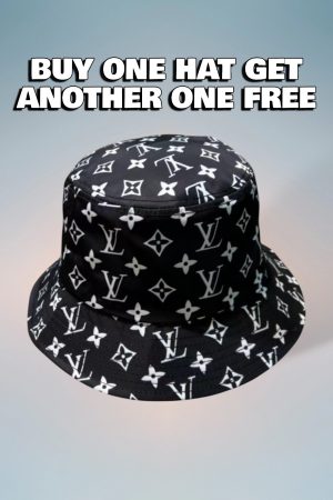 LV009 - Monogram Canvas Bucket Hat Black