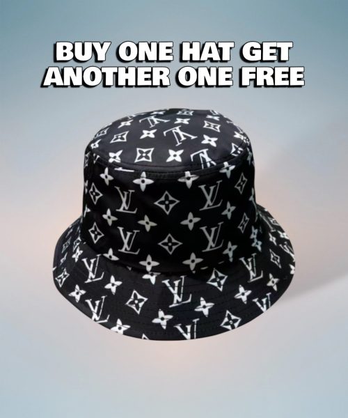 LV009 - Monogram Canvas Bucket Hat Black