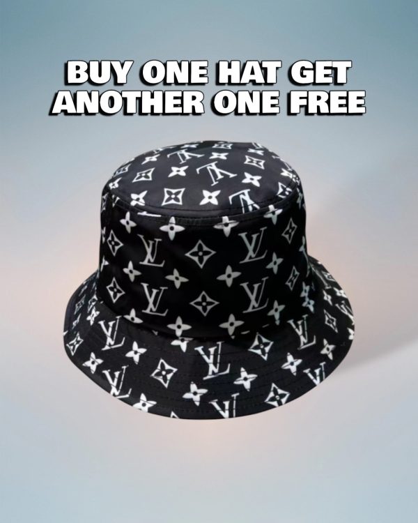 LV009 - Monogram Canvas Bucket Hat Black