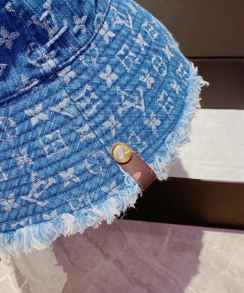 LV005 - Monogram Denim Bucket Hat Blue