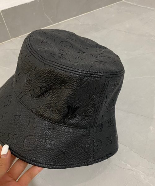LV028 - Leather Bucket Hat Black
