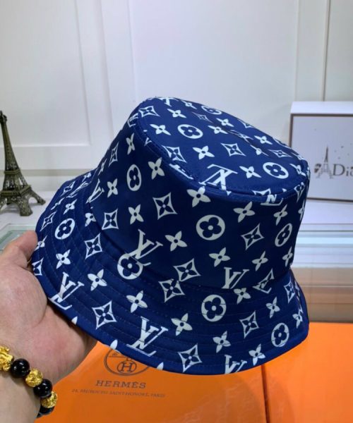 LV018 - Monogram Canvas Bucket Hat Blue