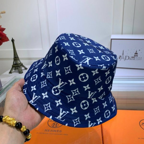 LV018 - Monogram Canvas Bucket Hat Blue - Image 6