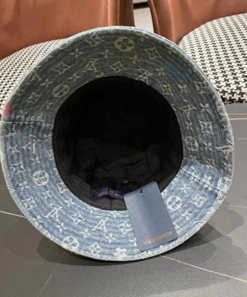 LV058 - Monogram Denim Bucket Hat Light Blue