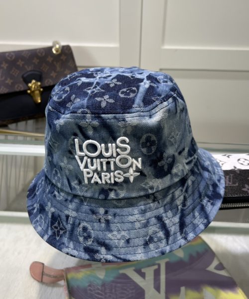 LV064 - Monogram Canvas Bucket Hat Blue