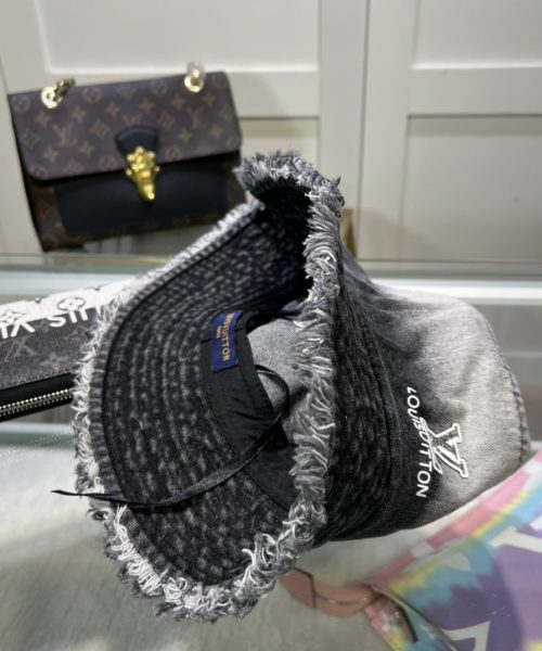 LV036 - Monogram Cotton Bucket Hat Black