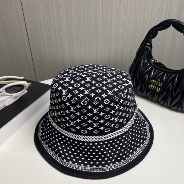 LV049 - Monogram Canvas Bucket Hat Black - Image 6