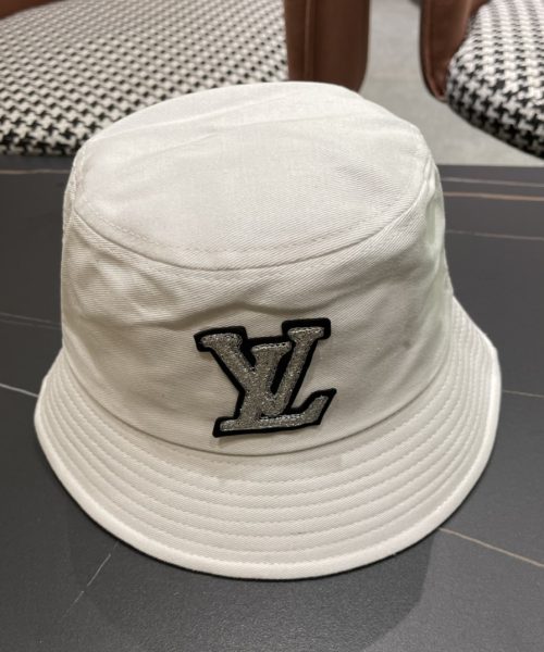 LV069 - Logo Canvas Bucket Hat White