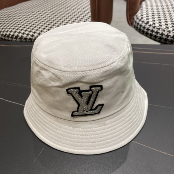 LV069 - Logo Canvas Bucket Hat White - Image 2