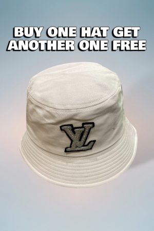 LV069 - Logo Canvas Bucket Hat White