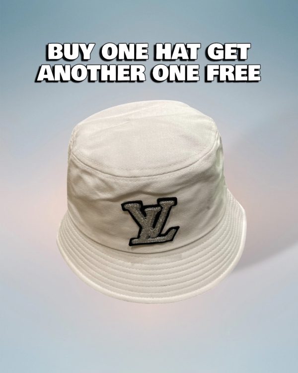 LV069 - Logo Canvas Bucket Hat White