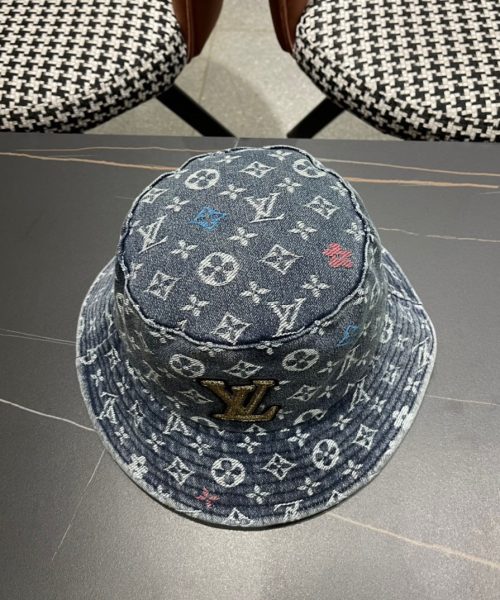 LV059 - Monogram Denim Bucket Hat Blue