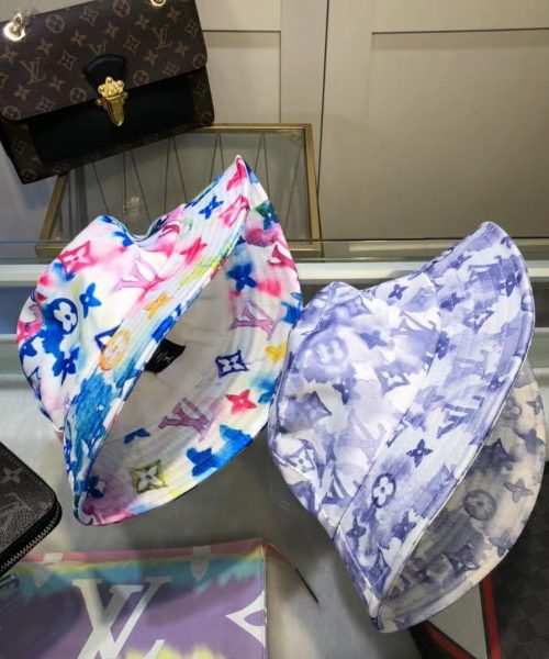LV023 - Monogram Canvas Bucket Hat multi colour topi wanita - Purple