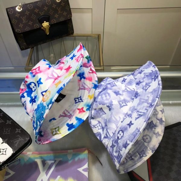 LV023 - Monogram Canvas Bucket Hat multi colour topi wanita - Purple - Image 10