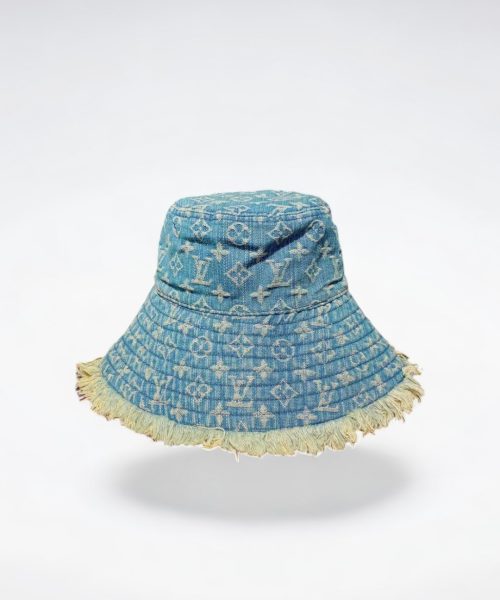 LV004 - Monogram Denim Bucket Hat Light Blue