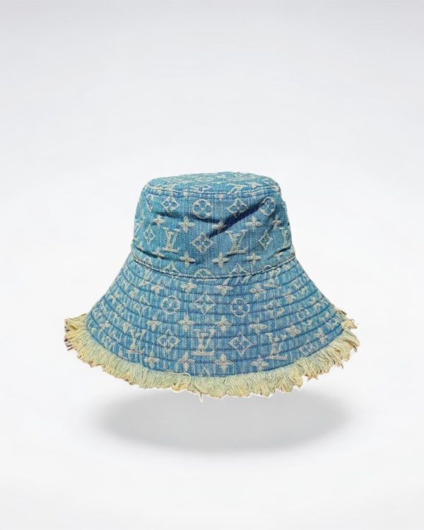 LV004 - Monogram Denim Bucket Hat Light Blue - Image 2