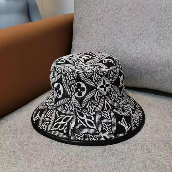 LV020 - Monogram Cotton Since 1854 Black Monogram Bucket Hat - Image 4
