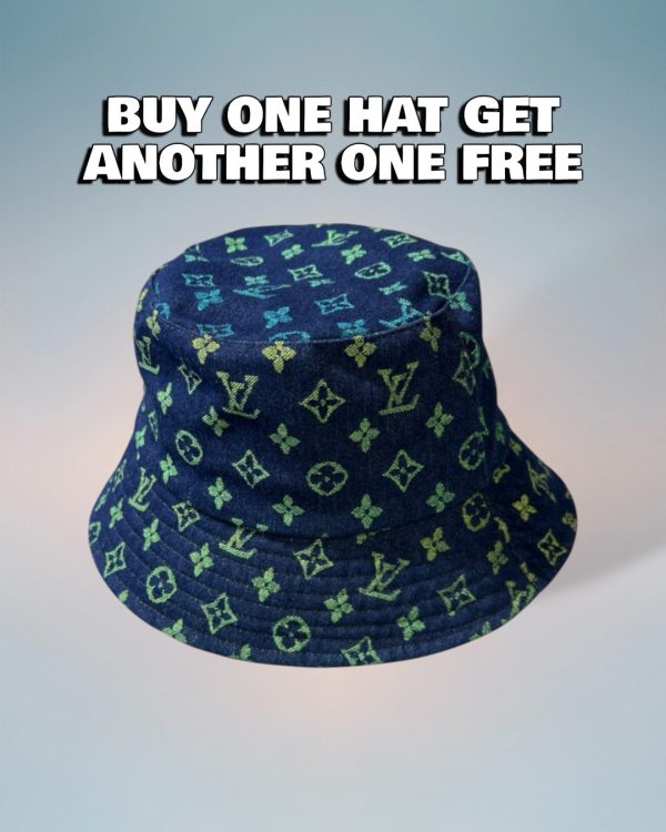 LV032 - Monogram Yellow Denim Bucket Hat