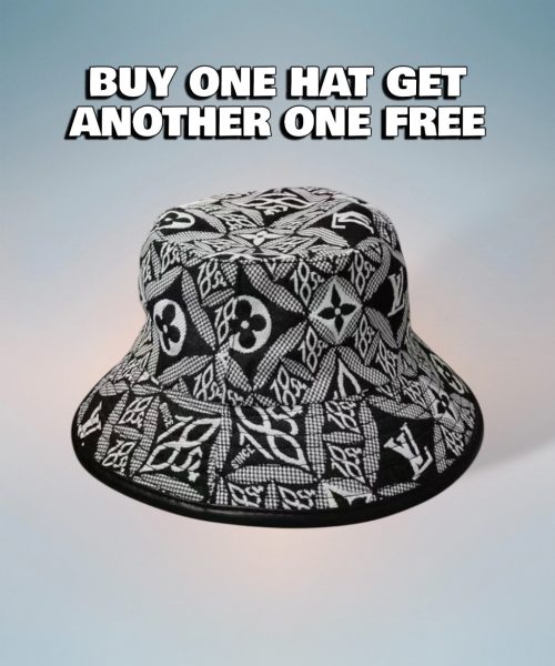 LV020 - Monogram Cotton Since 1854 Black Monogram Bucket Hat