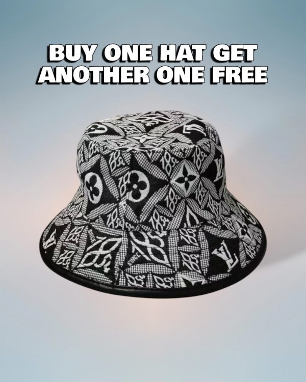 LV020 - Monogram Cotton Since 1854 Black Monogram Bucket Hat