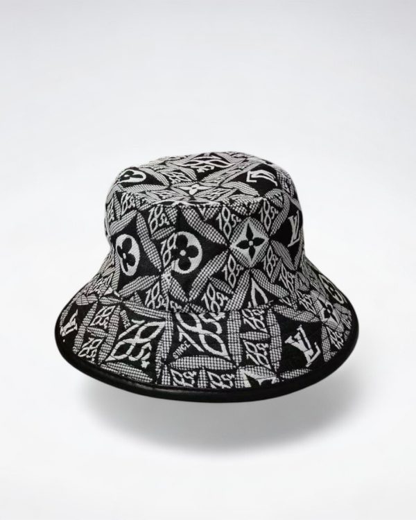 LV020 - Monogram Cotton Since 1854 Black Monogram Bucket Hat - Image 2