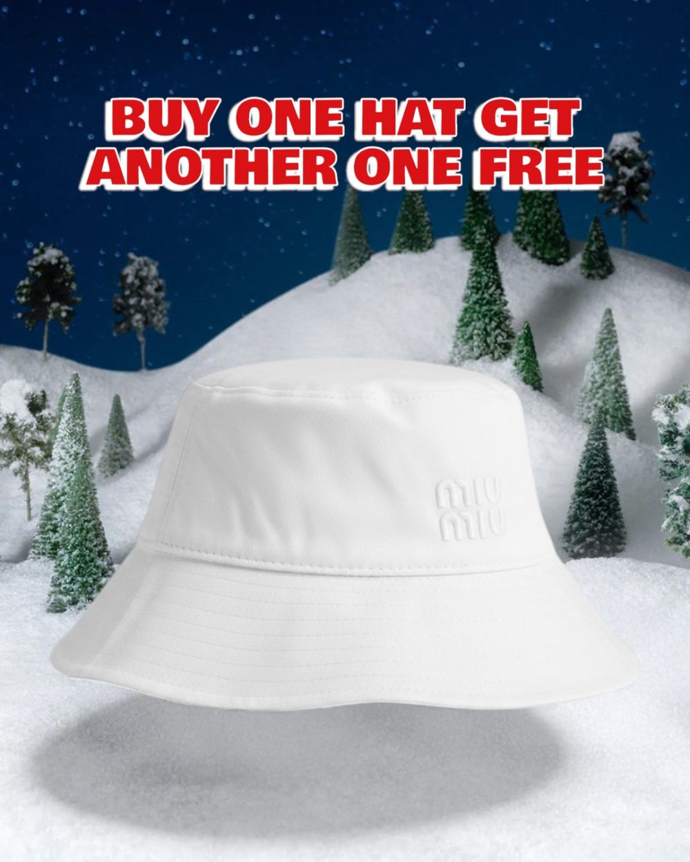 MM002 - Monogram Canvas Bucket Hat White