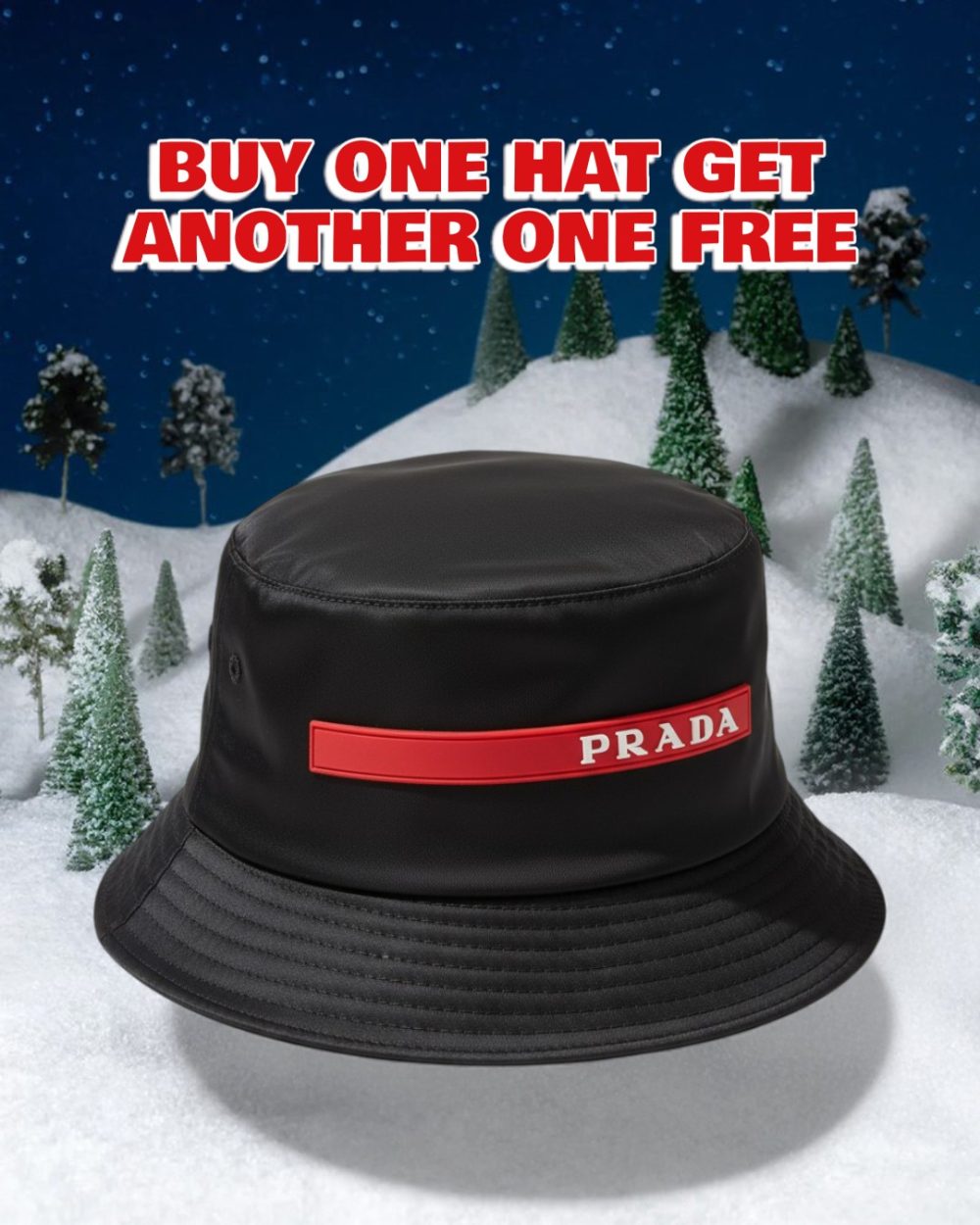 PR001 - Monogram Canvas Bucket Hat Black